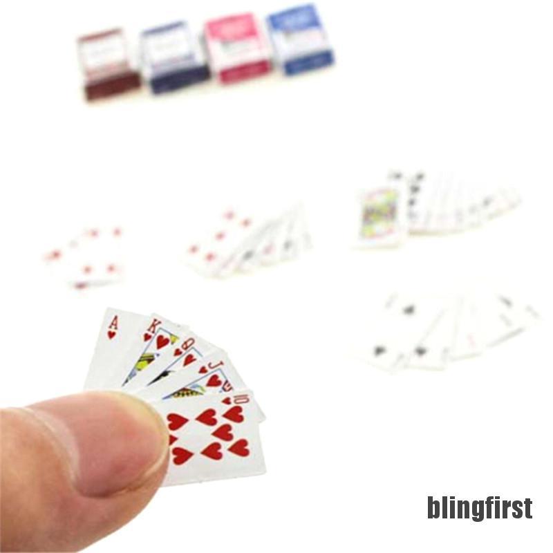 <first > 1 Bộ 6 / 1: 12 Bài Poker Trang Trí Nhà Búp Bê