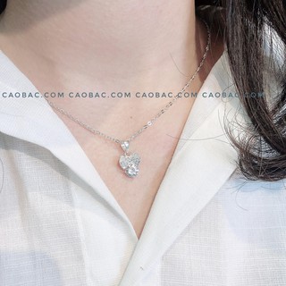 Dây chuyền bạc nữ💝freeship💝💝dây chuyền nơ ổ đá to