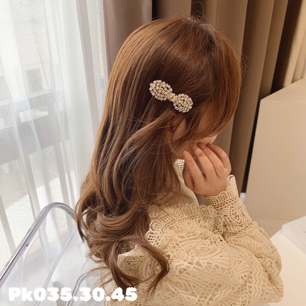 Kẹp tóc mái đính đá nhiều mẫu phong cách