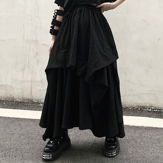 Chân váy dài darkwear nhiều tà, ulzzang phong cách gothic (hàng order không có sẵn)