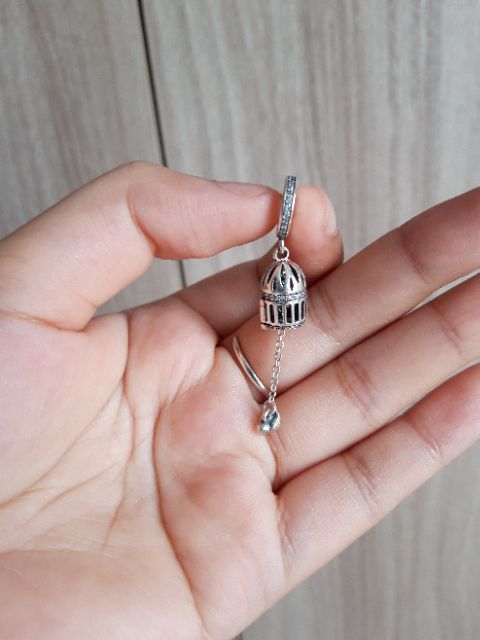 Charm treo Lồng chim bạc s925( vừa tất cả các vòng tay)
