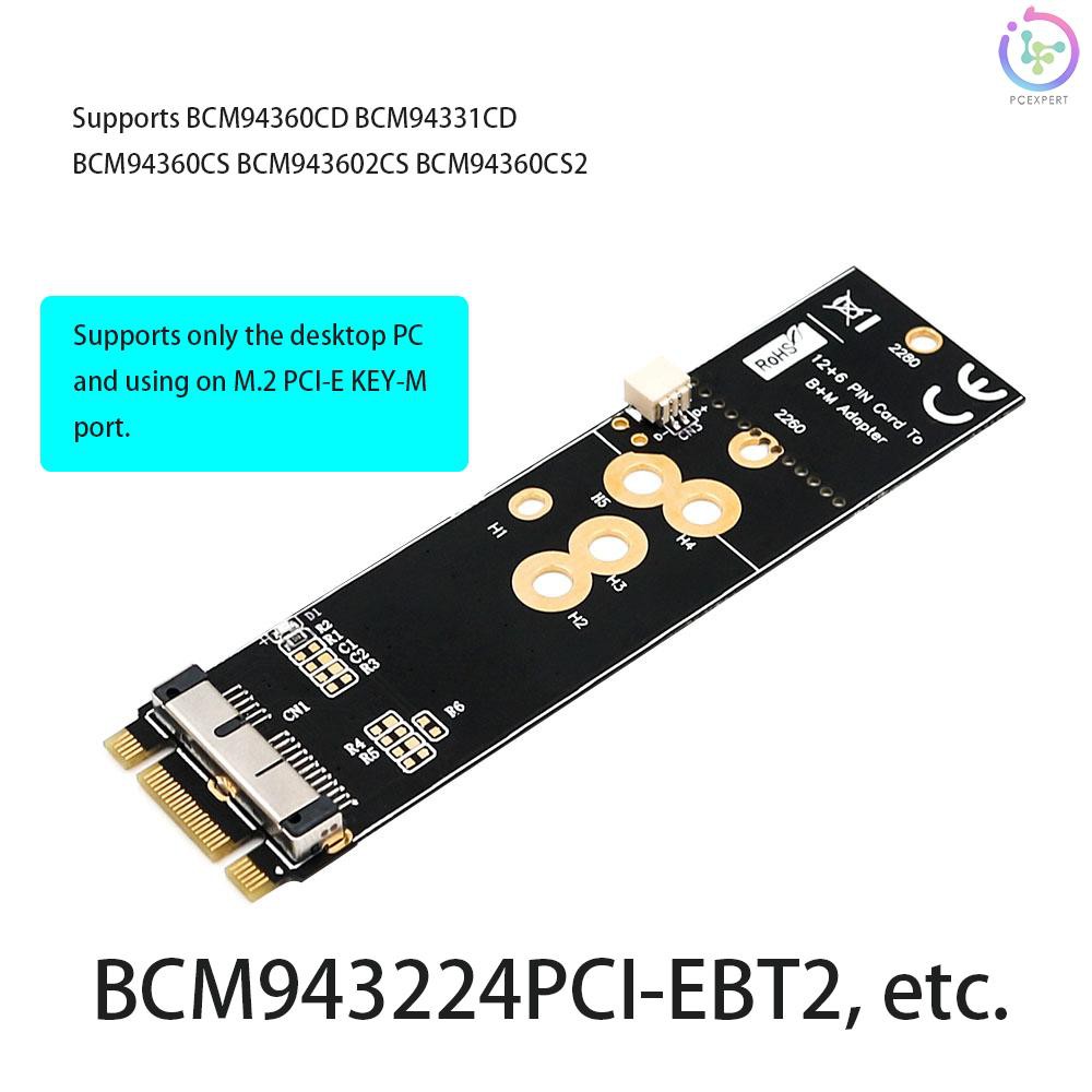 Bộ chuyển đổi kết nối SSD PCER M.2 NVME cho BCM94360CD BCM94331CD BCM94360CS BCM943602CS BCM94360CS2 BCM943224PCI-EBT2