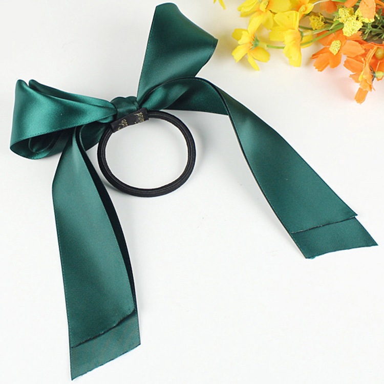 Băng Đô Nơ Hai Lớp Bằng Vải Satin Dễ Thương Phong Cách Hàn Quốc