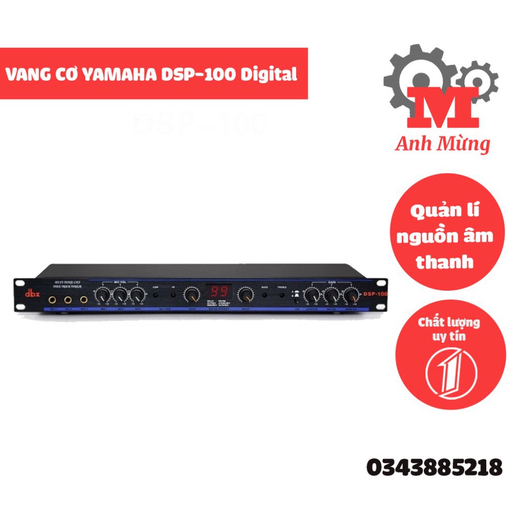 Vang cơ Yamaha DSP-100Digital cho âm thanh trung thực và sống động, chỉnh basstreble trên nền nhạc và mic