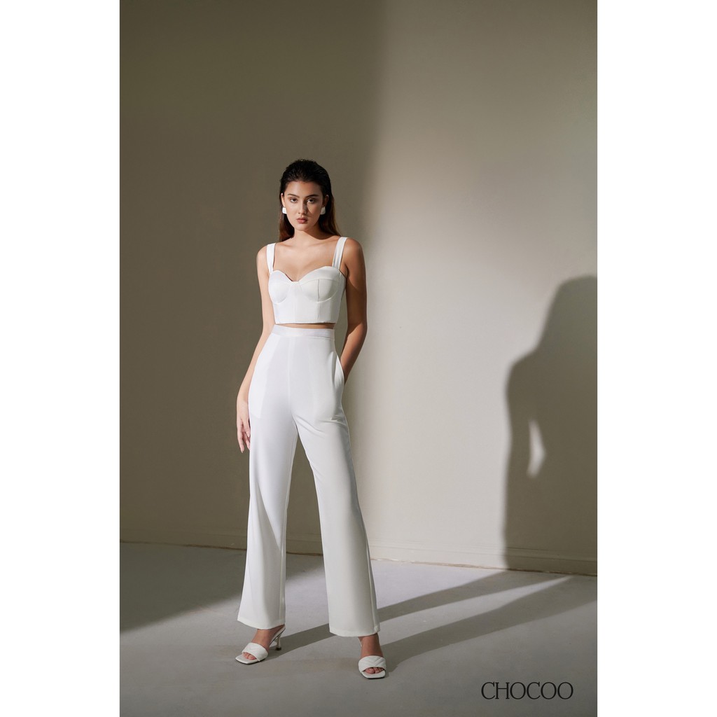 Quần ống suông CHOCOO CRISS PANT hai màu đen trắng chất liệu cao cấp