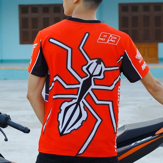 Áo thun xe máy Honda Đỏ co giãn 4 chiều