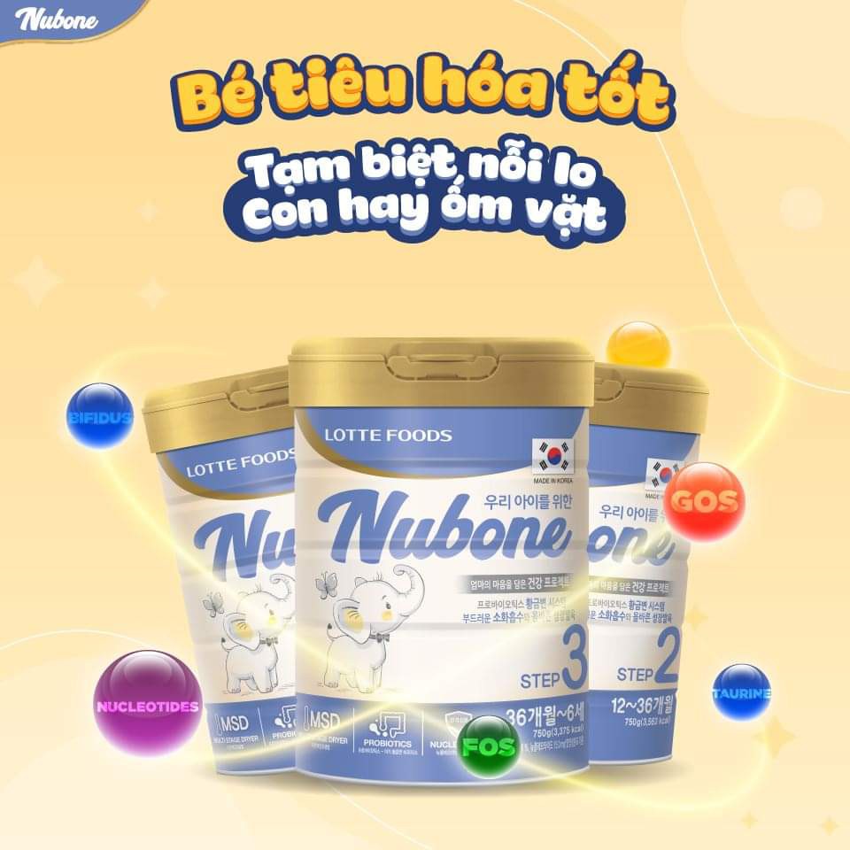 [DATE MỚI] Sữa Bột Nubone Đủ Số Lon 750gr