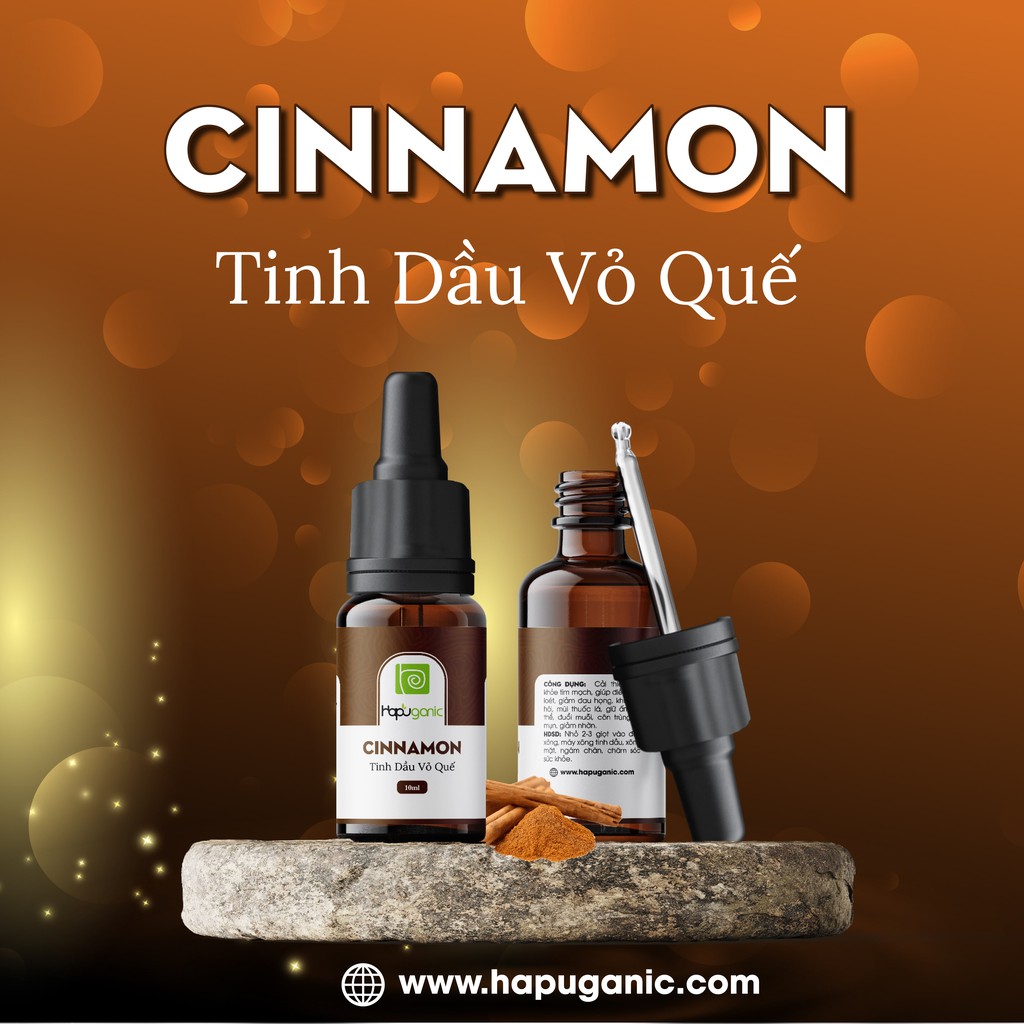 Tinh Dầu Vỏ Quê HaPuganic Cinnamon 10ml