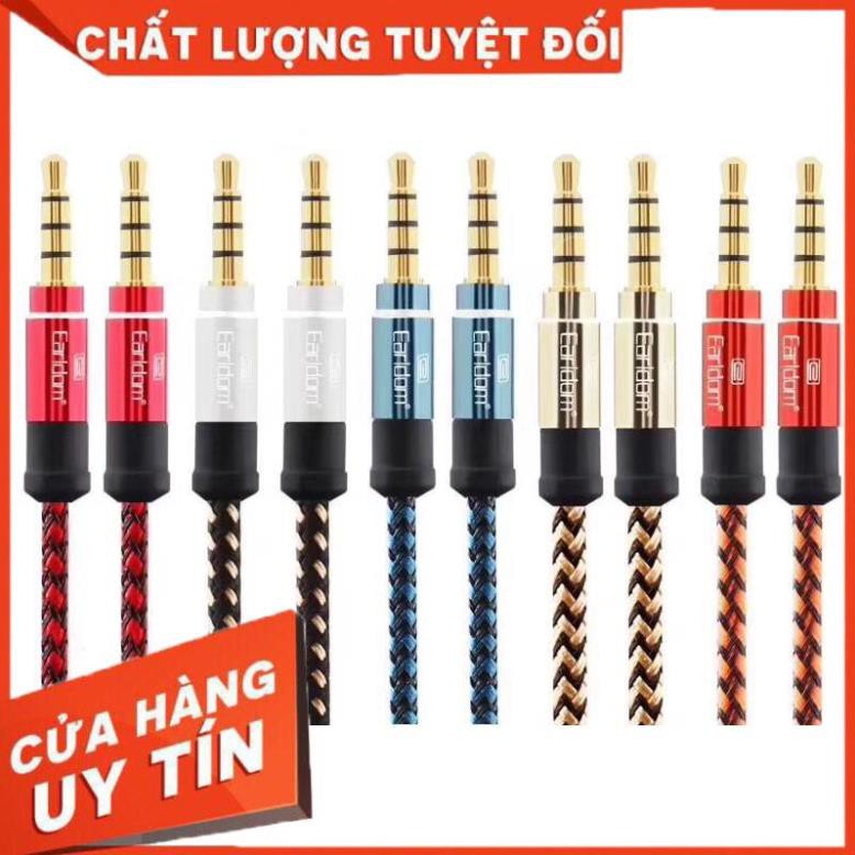 Dây cáp âm thanh AUX-04 Earldom Jack Kết Nối Chân 3.5 Lấy Âm Thanh Video Audio Lấy Nhạc Ra Loa Oto