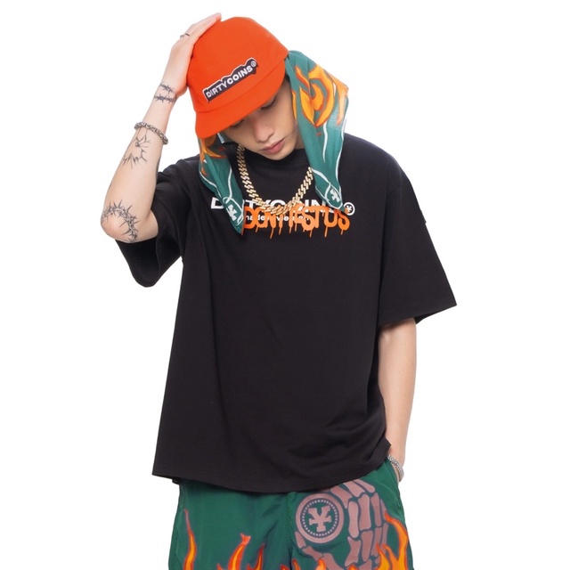 DirtyCoins Spray Logo T-Shirt - Black