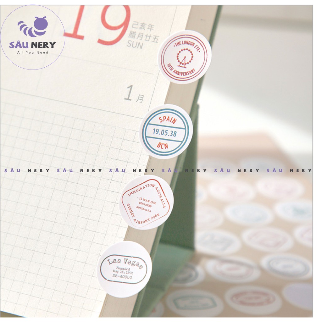 Sâu Nery - SN51 - Set 48 Dot Sticker trang trí nhật ký, sổ tay, kế hoạch, bulletjournal _COLOR SEAL