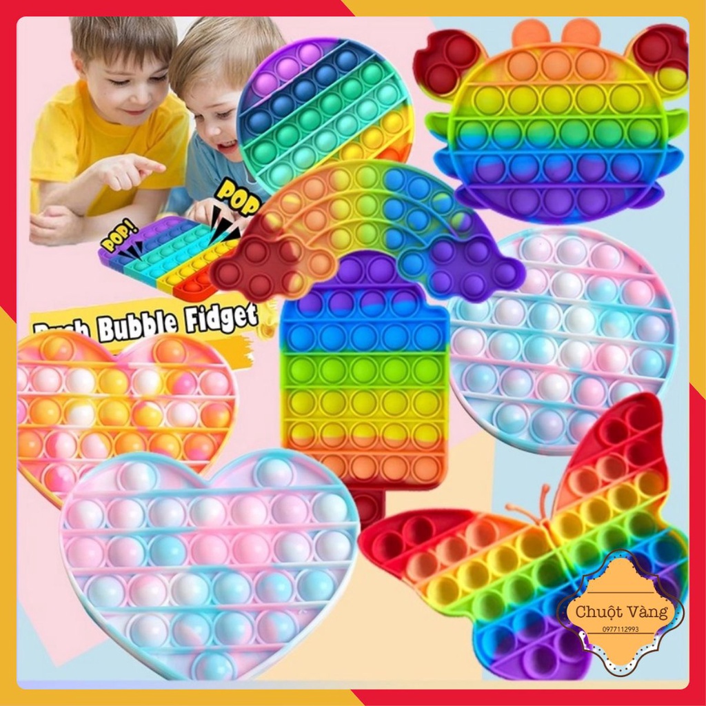 Đồ chơi giải trí thông minh, Pop It Tiktok 2021, giảm căng thẳng hiệu quả cho người lớn, trẻ em