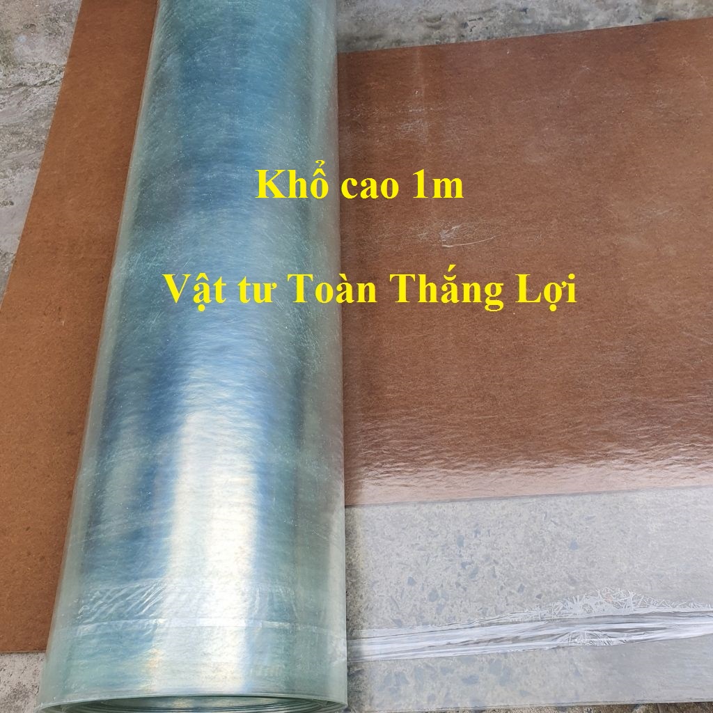 ( Khổ cao 1,2m x dày 8dem) Tôn nhựa lấy ánh sáng màu trắng mờ che nắng mưa đều được