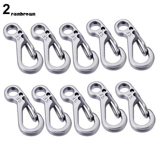 RB_10x Mini SF Carabiner Climbing Backpack Spring Clasps EDC Keychain Bottle Hooks