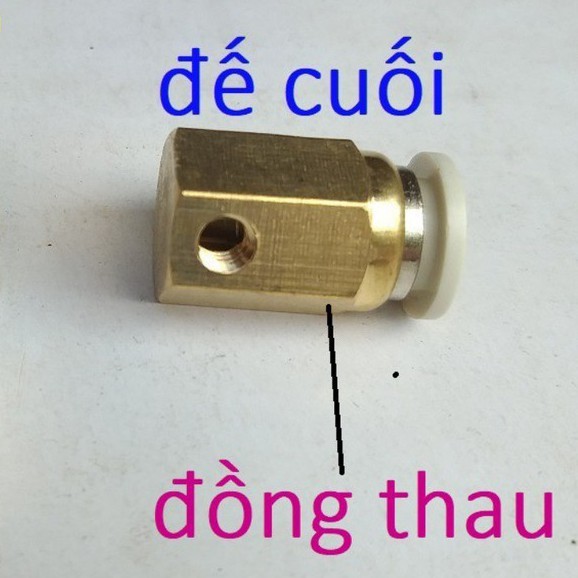 Đế béc phun sương bằng đồng (gắn ống 8mm)