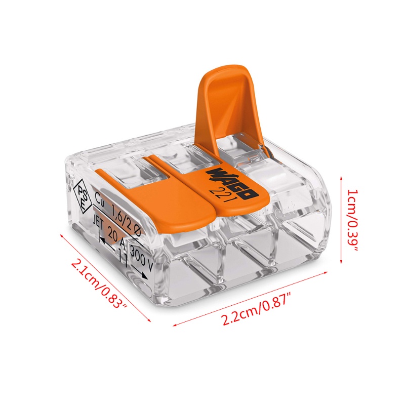 1 Đầu Nối Dây Điện Nhanh Chóng 221-413 0.14-4Mm2
