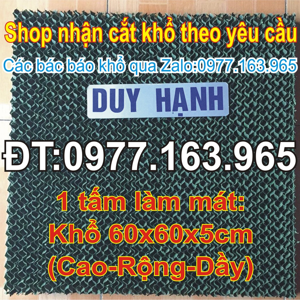 Tấm Làm Mát Chống Rêu Màu Xanh Khổ 60x60x5cm