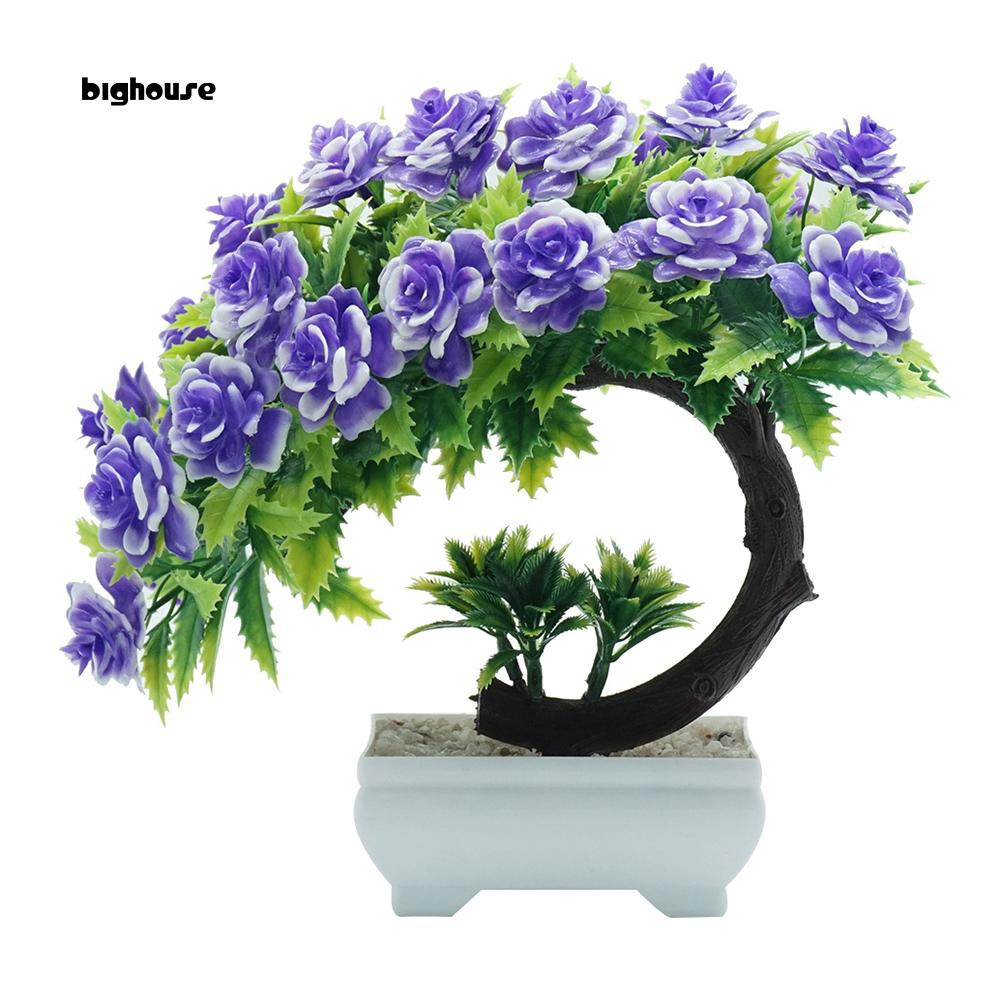 1 Chậu Hoa Bonsai Nhân Tạo Để Bàn Trang Trí Phòng Khách / Tiệc Tùng