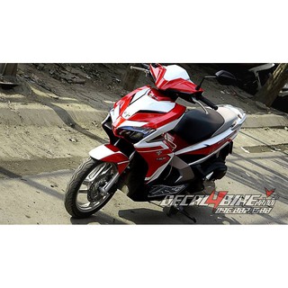 [D4B-Tem chuẩn xịn] Tem trùm xe Air Blade 2016 Red and White Racing