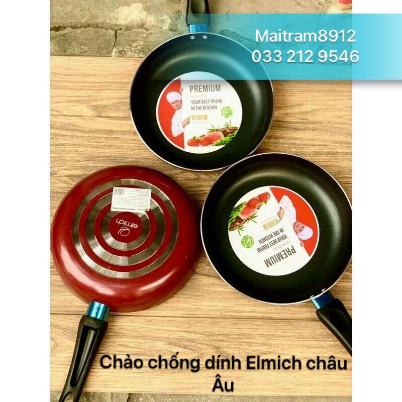 CHẢO CHỐNG DÍNH ELMICH 24CM/26CM. CHẢO DÀY LẮM Ạ