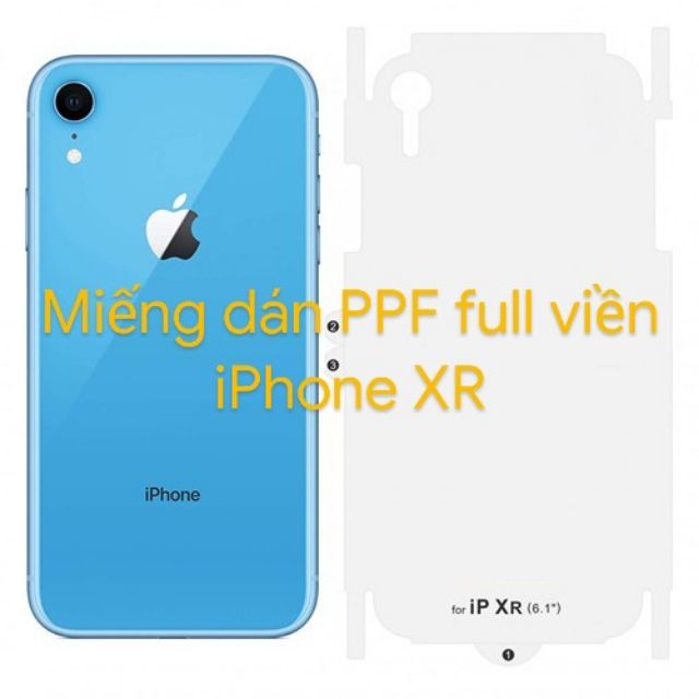 Miếng dán PPF Mặt Sau Full Viền Cho iPhone XR