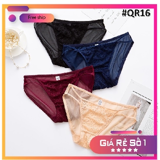 Quần lót ren LUSKA quần chíp nữ ren cạp 2 dây gợi cảm sexy QR16 ( inbox shop chọn màu )