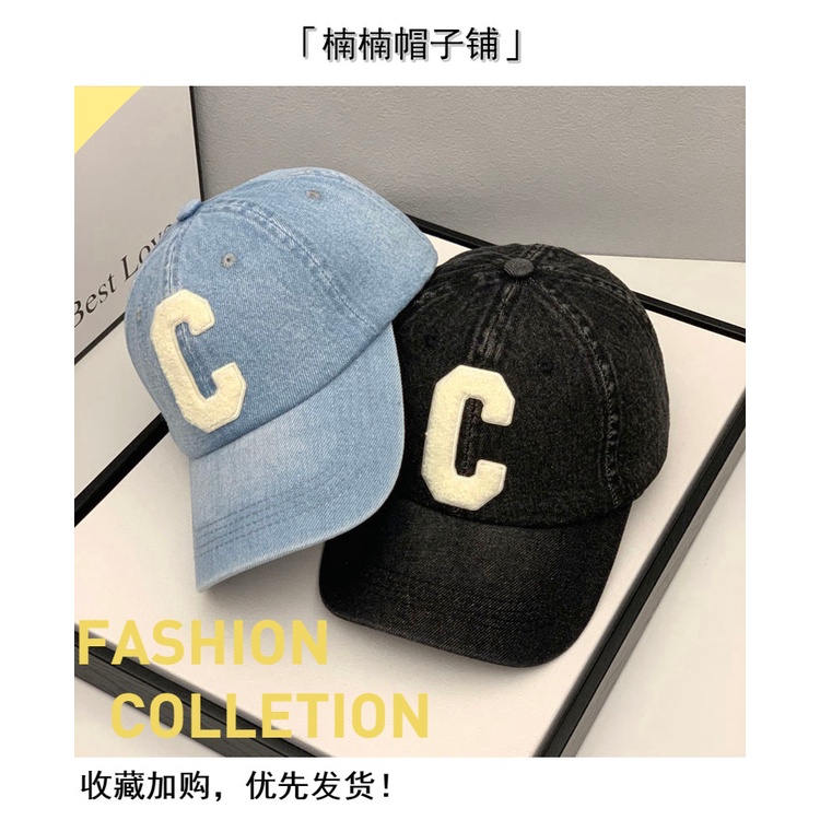 Nón Lưỡi Trai Cowboy Mềm Mại Chống Nắng In Chữ C Đơn Giản Dễ Phối Đồ Cho Nam Và Nữ