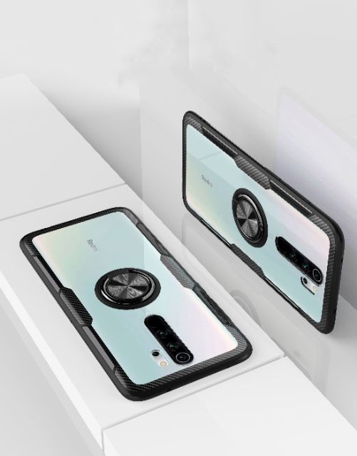 Ốp lưng Redmi Note 8 Pro / Note 10 Pro chống sốc giá đỡ mặt lưng trong viền màu cao cấp