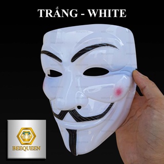 Mặt Nạ Hacker - Anonymous màu trắng