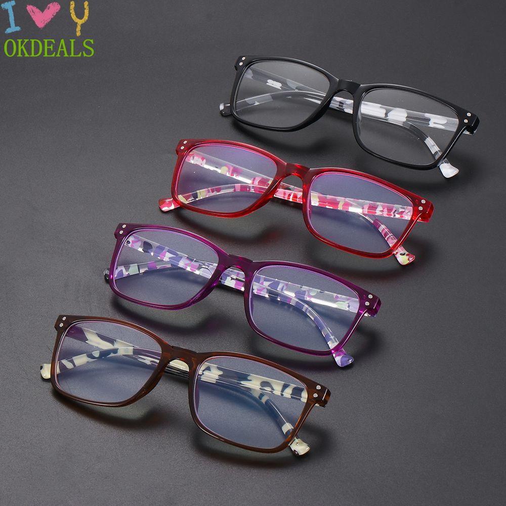 Okdeals Mắt Kính Đọc Sách Khối Lượng Nhẹ Chặn Ánh Sáng Xanh Dương Retro Thiết Kế Thời Trang Chống Mỏi Mắt Phong Cách Dành Cho Nam Và Nữ