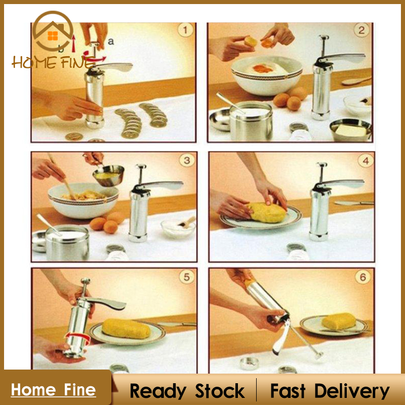 【Home Fine】Cookie Press Cake Decorating Cookie Press Maker Machine Dessert Decoration