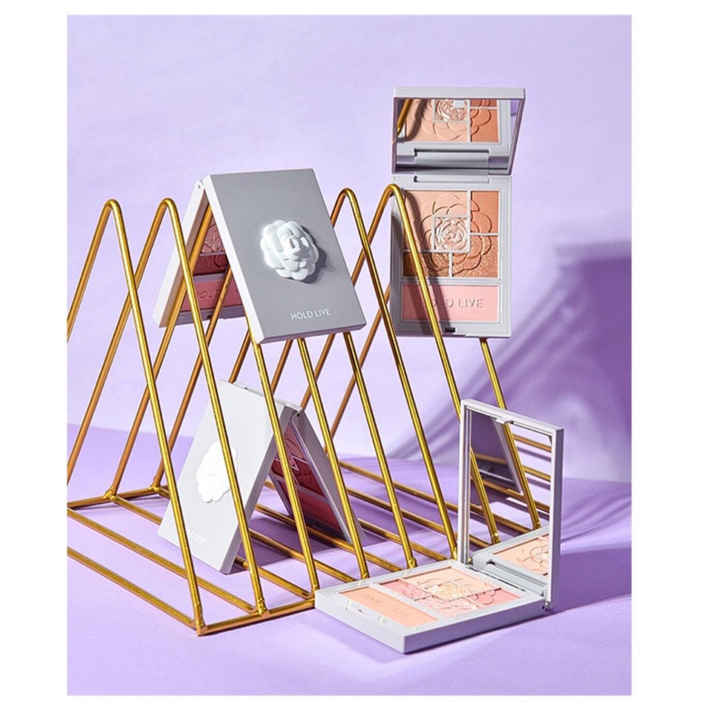 Bảng phấn mắt 6 màu HOLD LIVE kèm phấn má highlight Favorite Silk Satin Eyeshadow tông cam đào hồng đất HL399 HLIV68 | BigBuy360 - bigbuy360.vn