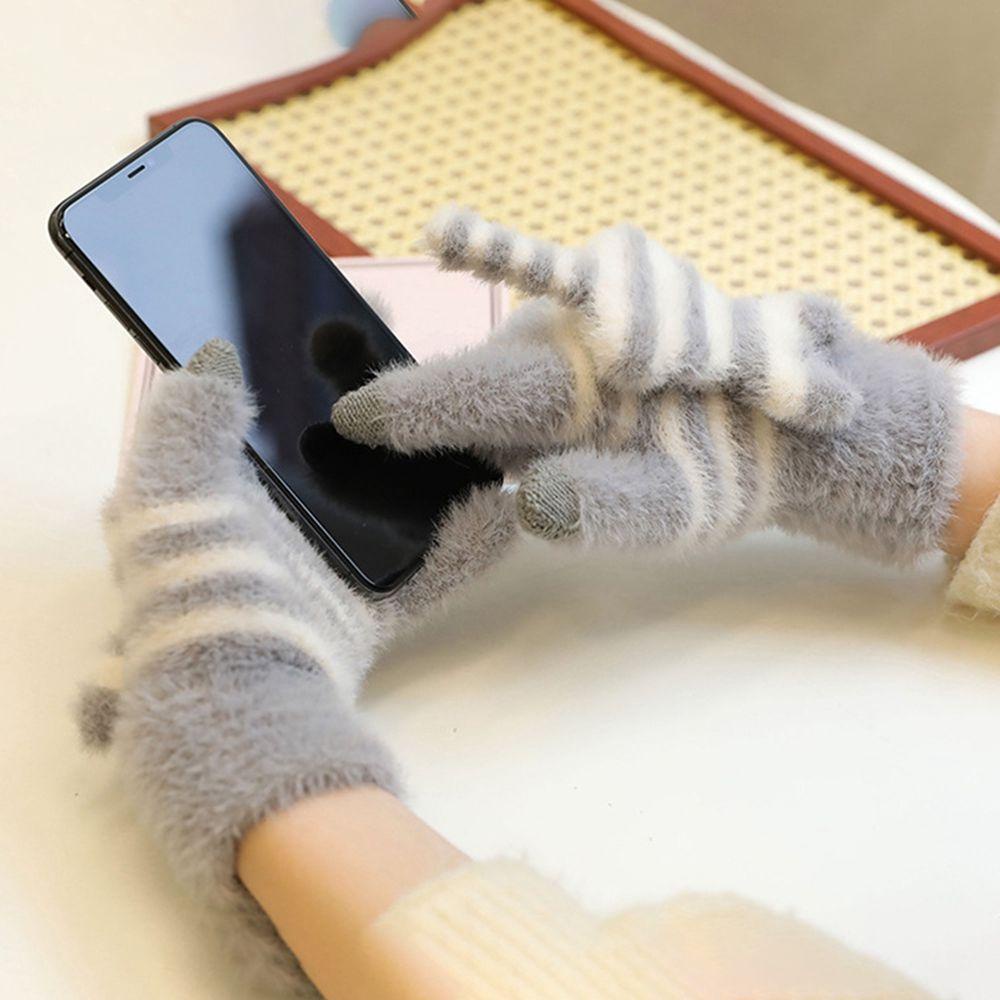 JARRED Găng Tay Len Cashmere Dệt Kim Dày Dặn Giữ Ấm Mùa Thu Đông Cho Nữ