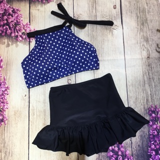 Bikini / Set bơi áo yếm nơ và quần váy