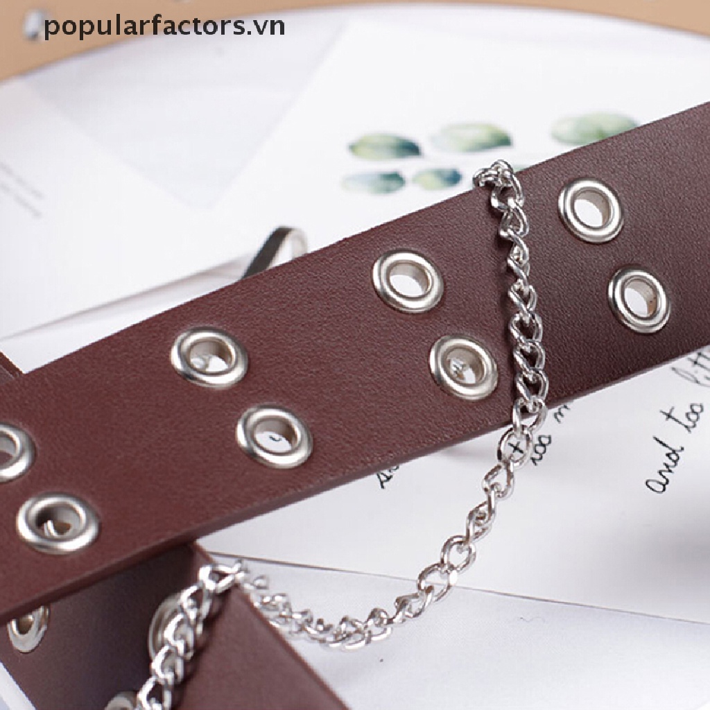 Thắt Lưng Giả Da Phối Khóa Kim Loại Thời Trang 2020 Cá Tính Cho Nữ