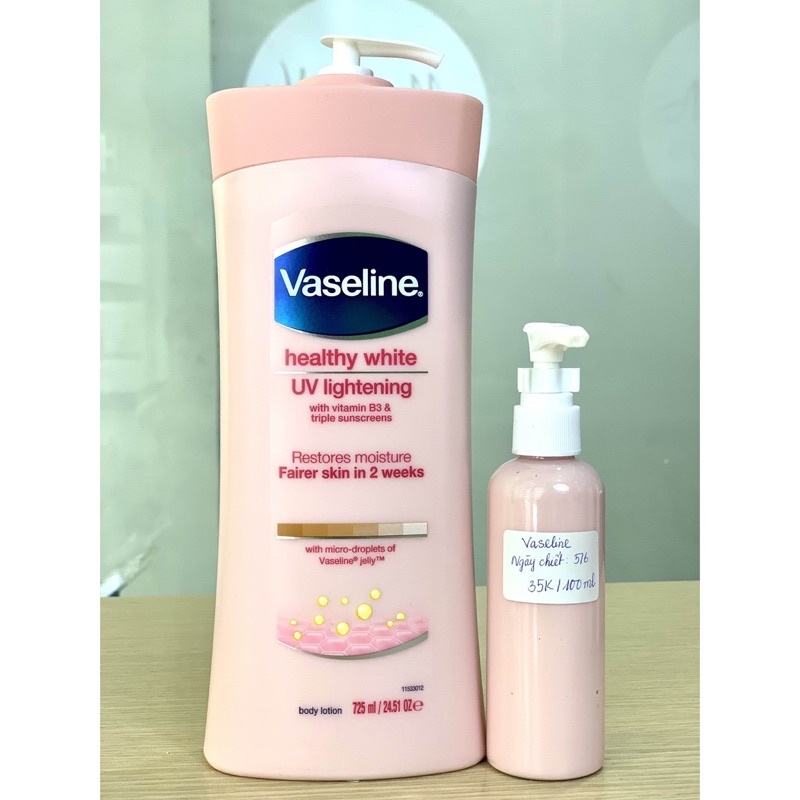Sữa dưỡng thể trắng da Vaseline healthy white uv lightening body lotion - Hàng chính hãng