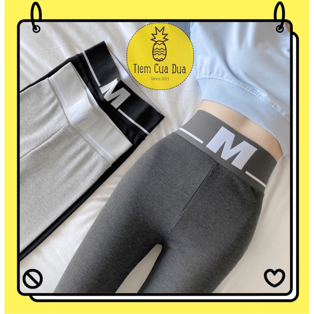 (Hàng loại 1) Quần legging nữ chữ M lưng cao co dãn 4 chiều tôn dáng mẫu mới