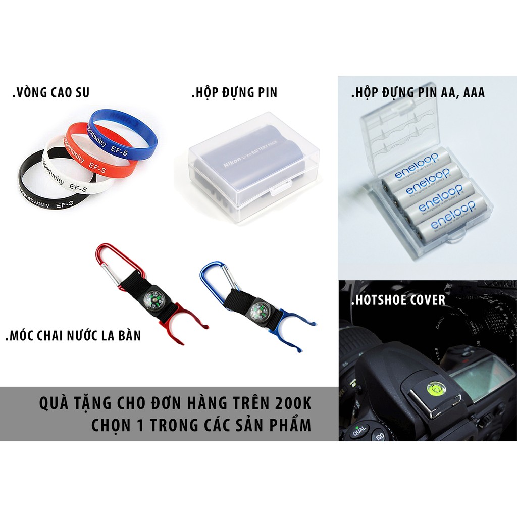 Phụ kiện DSLR: túi đựng filter, đựng lens, cap trước sau, tripod mini, bút lau lens!