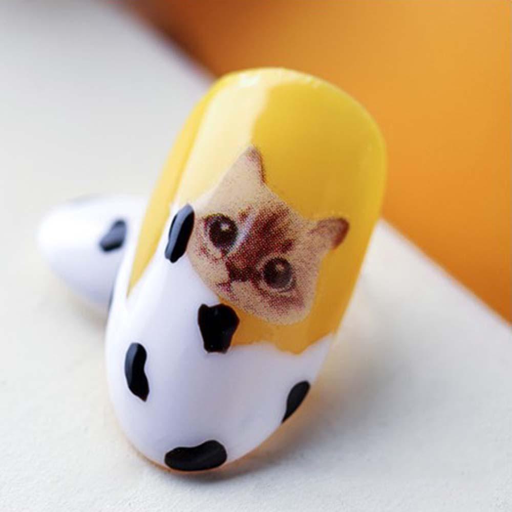 OCEANMAP Miếng Dán Trang Trí Móng Tay 3D Siêu Mỏng Thiết Kế Hình Hoạt Hình Dễ Thương