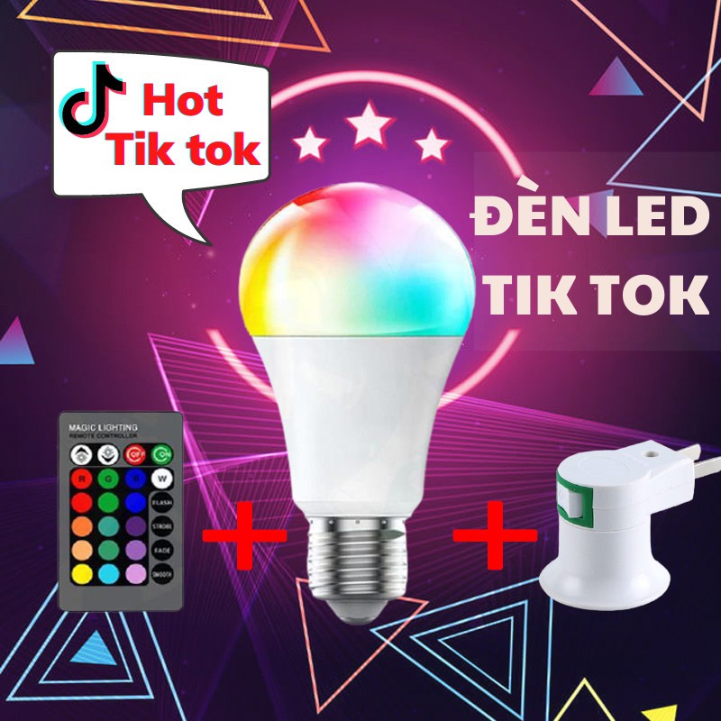 Đèn Led Tiktok, Bóng Đèn Led TikTok Đổi Màu LEON OFFICIAL