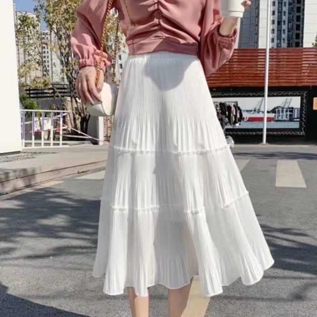 Chân váy dập ly 🍀( kèm hình thật) hàng QC