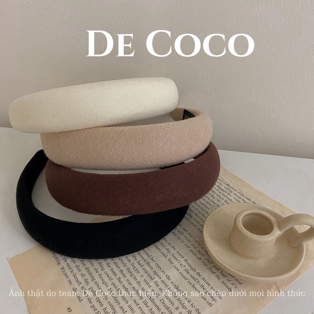 Bờm vải nỉ bản to, băng đô tóc Hàn Quốc Lamia De Coco decoco.accessories