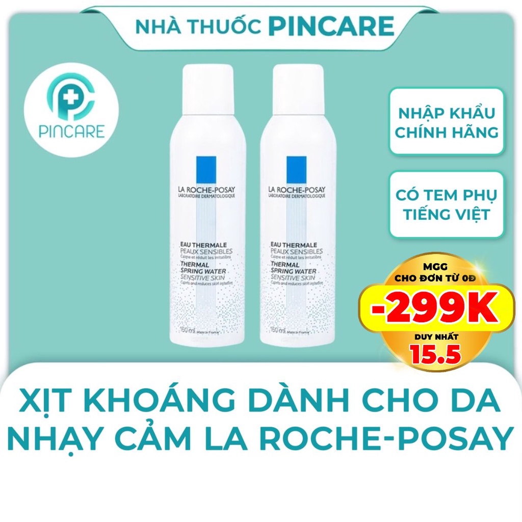 Xịt khoáng La Roche Posay Thermal Spring Water 150 ml dành cho da nhạy cảm - Hàng chính hãng - Nhà thuốc PinCare