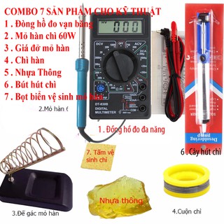 Bộ mỏ hàn chì 60w + 6 món dụng cụ kỹ thuật