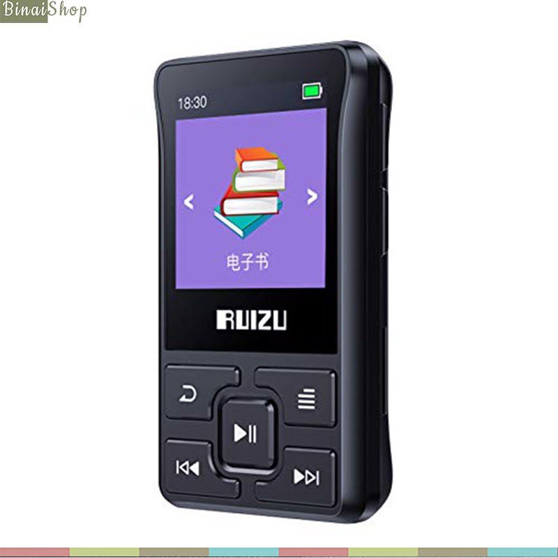 Ruizu X55 - Máy Nghe Nhạc Thể Thao Nhỏ Gọn, Hỗ Trợ Thẻ TF, Buetooth 4.0 (8GB)