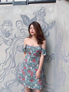 Đầm hoa tay cánh tiên