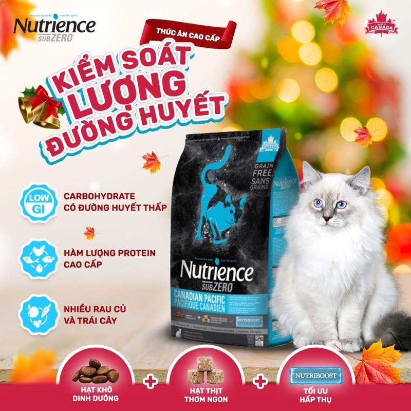 Thức ăn hạt khô cho mèo Nutrience Subzero bịch 500 gr