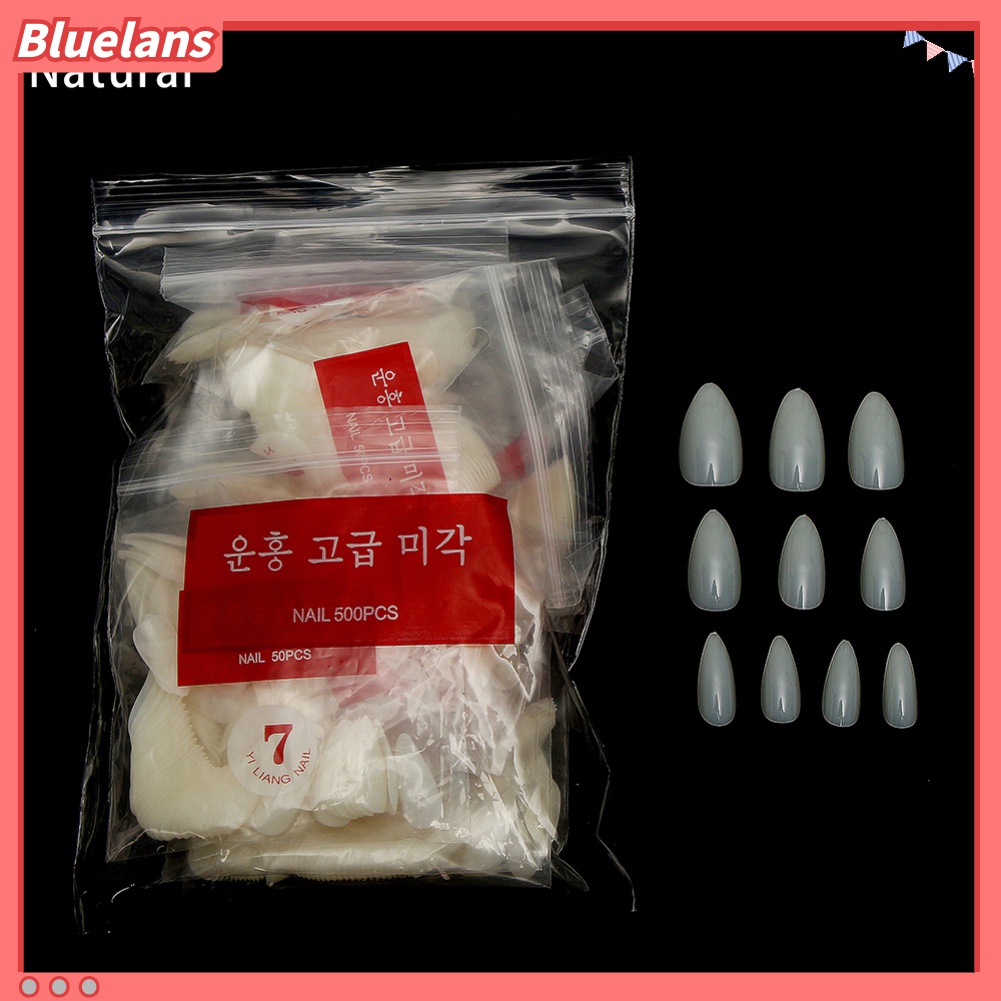 Bluelans♡ Bộ 500 Móng Tay Giả Gắn Trang Trí Nghệ Thuật