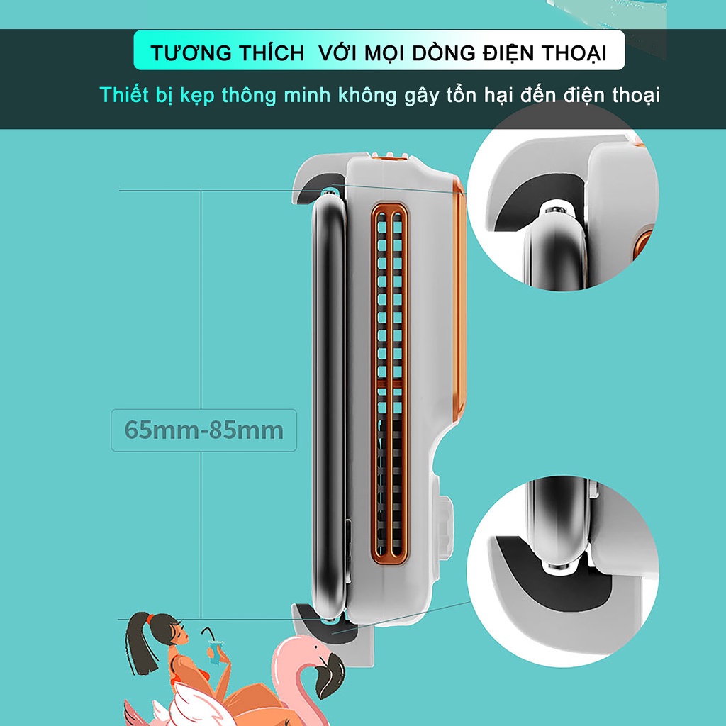 Quạt tản nhiệt điện thoại MEMO DL03 gaming sò lạnh led RGB làm mát nhanh khi chơi game giảm giật lag tăng tuổi thọ pin