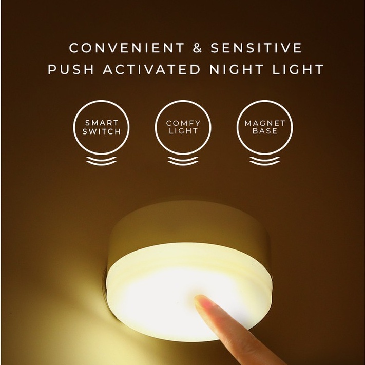 Đèn Ngủ Dán Tường Sạc Usb Không Dây Tiện Dụng Cho Gia Đình